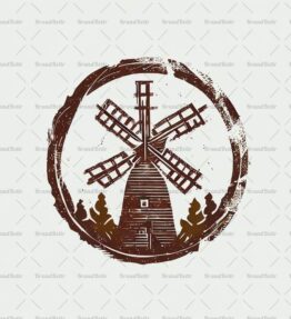 Rustikale Windmühle